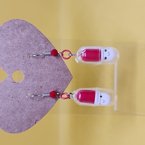 Jewelry - Love Pill Earrings (Red)